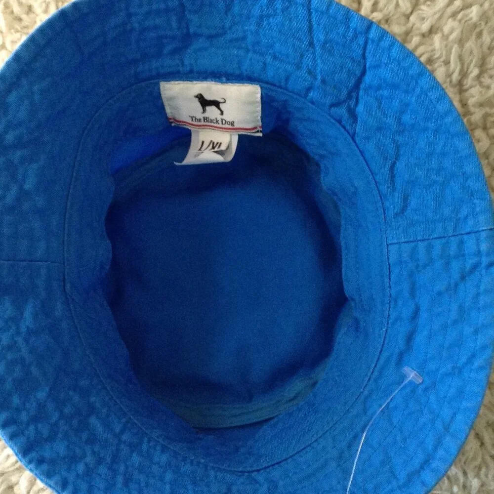 Black Dog L/XL Youth Bucket Hat; 100% Cotton, Martha's Vineyard; Summertime Chic